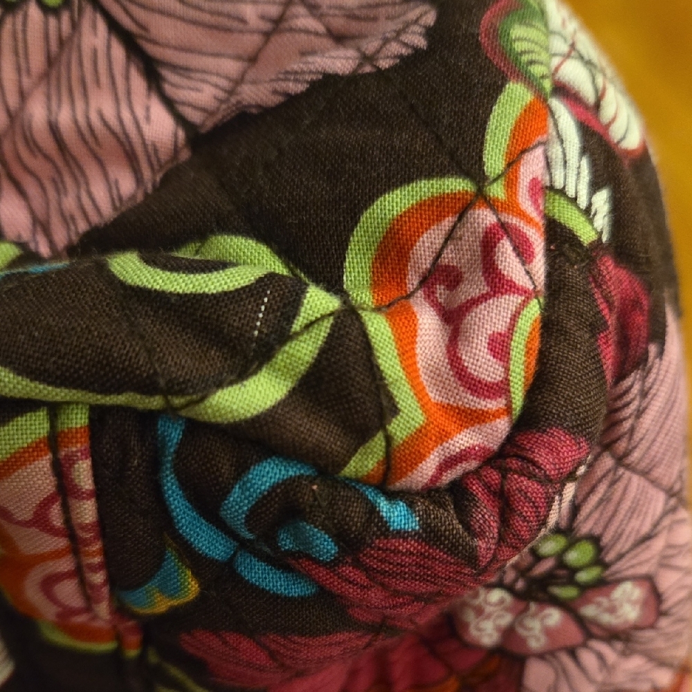 Vera Bradley Pink and Brown Floral Tote Bag - Picture 7 of 8